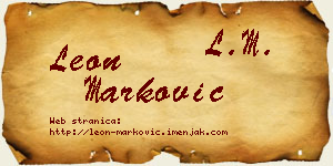 Leon Marković vizit kartica
